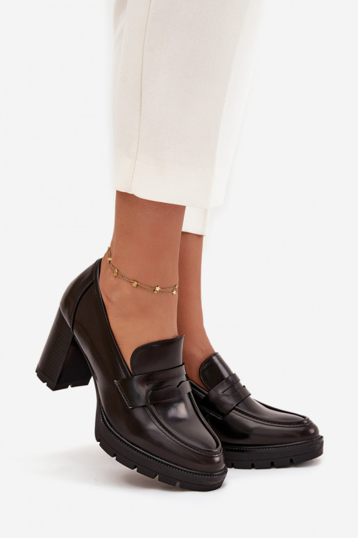 zapatos Femenino con tacones de cuero ecológico CzekoladoAe Ilyssia