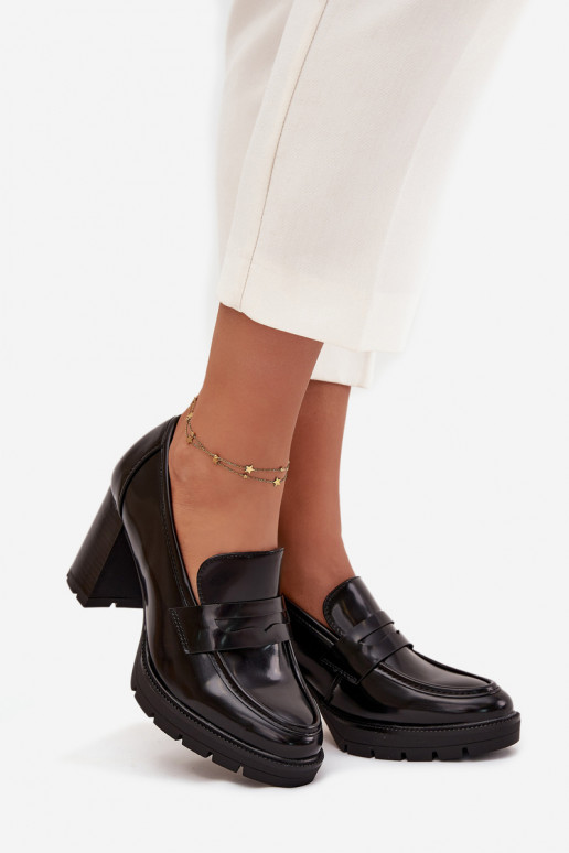 zapatos Femenino con tacones de cuero ecológico de color negro Ilyssia