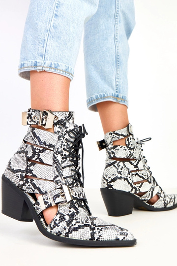 Botines blanco y negro de... 2