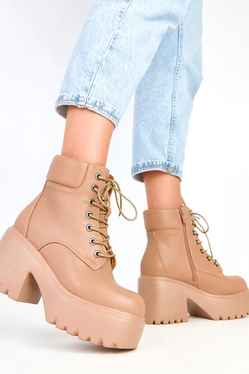 Botines color arena con... 2