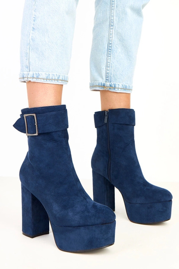 Botines azul marino con...