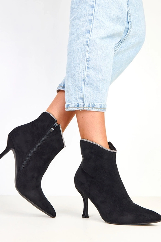 Botines negros para mujer con...