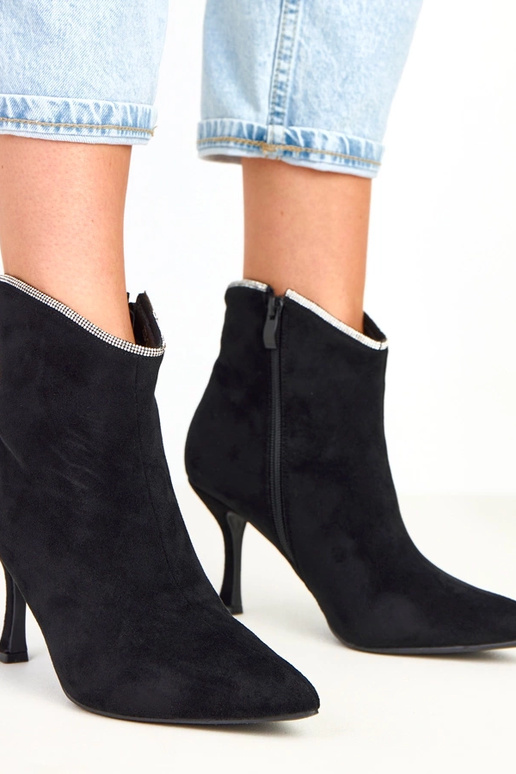 Botines negros para mujer con...