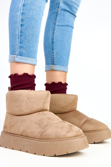 Botas de nieve cálidas color arena con plataforma Ribeiro