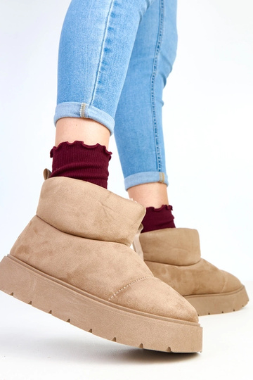 Botas de nieve cálidas color arena con plataforma Ribeiro 2