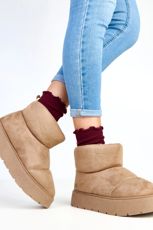 Botas de nieve cálidas color arena... Botas de nieve cálidas color arena...