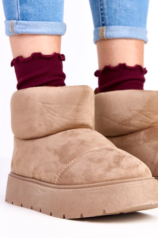 Botas de nieve cálidas color arena... Botas de nieve cálidas color arena...