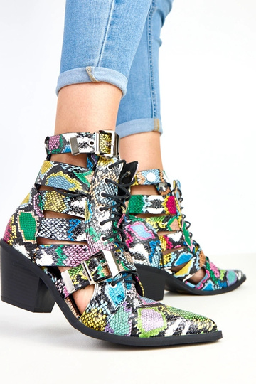 Botines multicolores de...