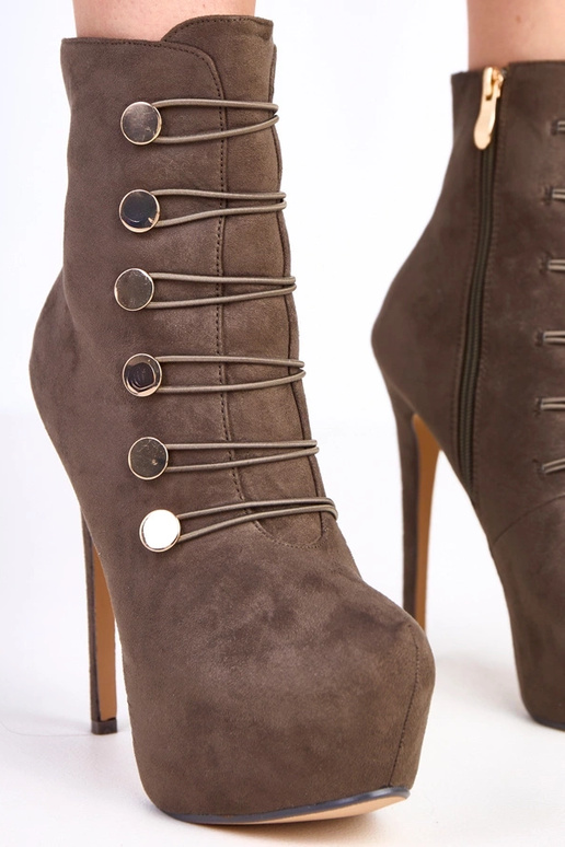 Botines verdes en plataforma y tacón... Botines verdes en plataforma y tacón...