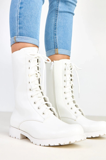 Botines blancos de bajo...