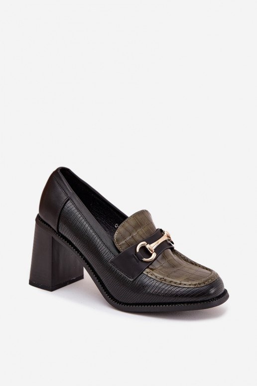 zapatos Femenino con tacones con una huella I color doradom Detalem verde-de color negro Novella zapatos Femenino con tacones con una huella I color doradom Detalem verde-de color negro Novella