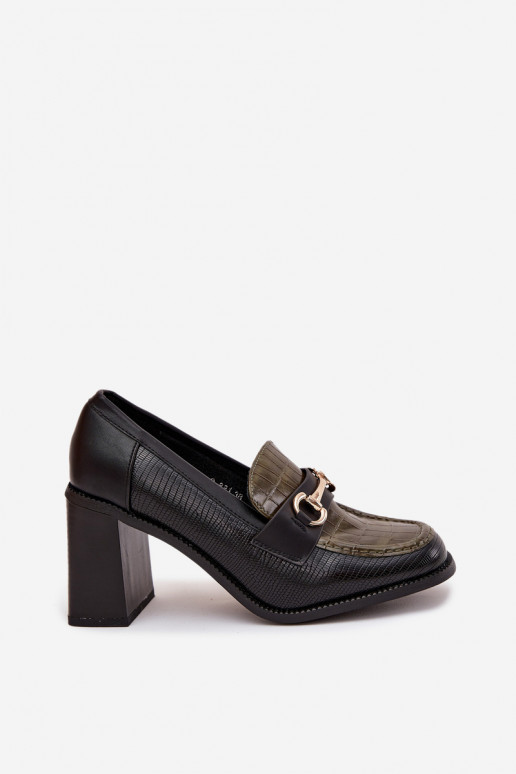 zapatos Femenino con tacones con una huella I color doradom Detalem verde-de color negro Novella zapatos Femenino con tacones con una huella I color doradom Detalem verde-de color negro Novella