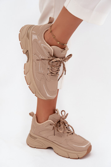 zapatillas Zapatillas modelo zapatos. FemeninoPodAójnym atándosem beige Annelie