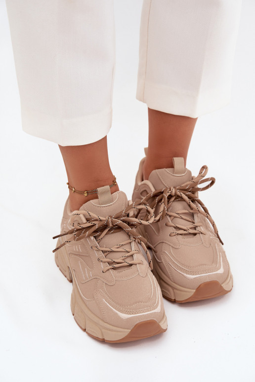 zapatillas Zapatillas modelo zapatos. FemeninoPodAójnym atándosem beige Annelie