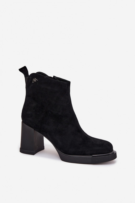 de gamuza Piel Botas de mujer Vinceza 91142 de color negro de gamuza Piel Botas de mujer Vinceza 91142 de color negro