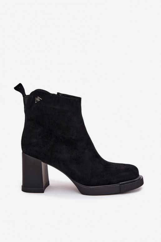 de gamuza Piel Botas de mujer Vinceza 91142 de color negro de gamuza Piel Botas de mujer Vinceza 91142 de color negro