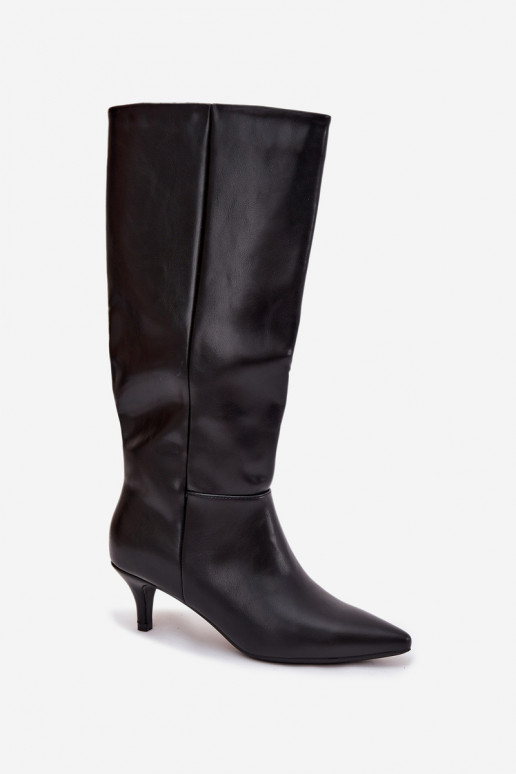botas de mujer Activado Bajoj Szpilce calentamiento de cuero ecológico de color negro Tiene quercellia botas de mujer Activado Bajoj Szpilce calentamiento de cuero ecológico de color negro Tiene quercellia
