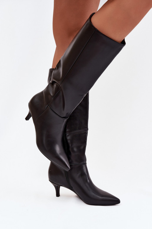 botas de mujer Activado Bajoj Szpilce calentamiento de cuero ecológico de color negro Tiene quercellia botas de mujer Activado Bajoj Szpilce calentamiento de cuero ecológico de color negro Tiene quercellia