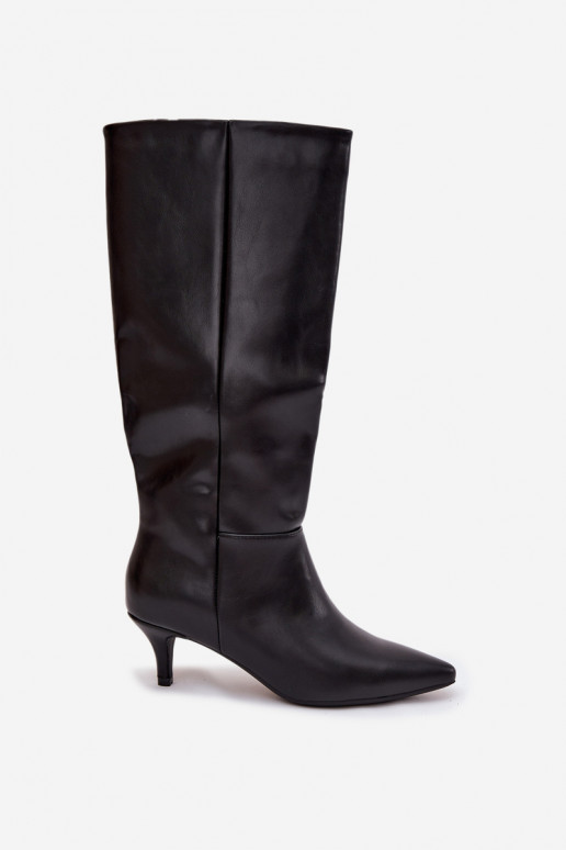 botas de mujer Activado Bajoj Szpilce calentamiento de cuero ecológico de color negro Tiene quercellia botas de mujer Activado Bajoj Szpilce calentamiento de cuero ecológico de color negro Tiene quercellia