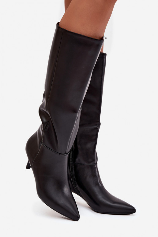 botas de mujer Activado Bajoj Szpilce calentamiento de cuero ecológico de color negro Tiene quercellia botas de mujer Activado Bajoj Szpilce calentamiento de cuero ecológico de color negro Tiene quercellia