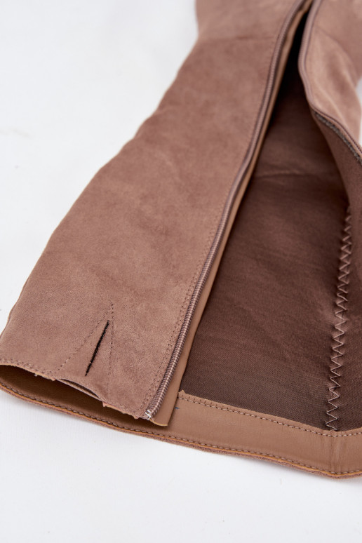 botas de mujer con tacones Ze color doradom Elemento beige Nivarae