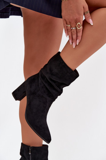 Botas de mujer Con volantes calentamiento de color negro Amelise