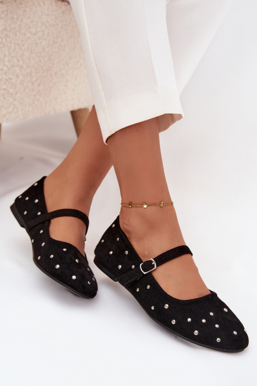 Decorado bailarinas Femenino con correas de color negro Olivisse Decorado bailarinas Femenino con correas de color negro Olivisse