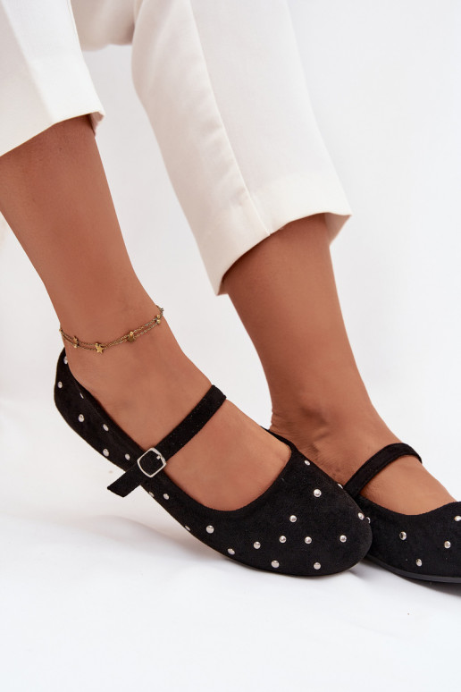 Decorado bailarinas Femenino con correas de color negro Olivisse Decorado bailarinas Femenino con correas de color negro Olivisse