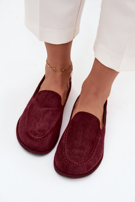 mocasines de mujerde gamuza ecológicau isósceles borgoña Miryelle mocasines de mujerde gamuza ecológicau isósceles borgoña Miryelle