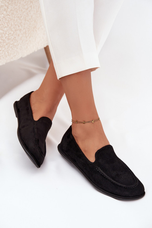 mocasines de mujerde gamuza ecológicau isósceles de color negro Miryelle mocasines de mujerde gamuza ecológicau isósceles de color negro Miryelle