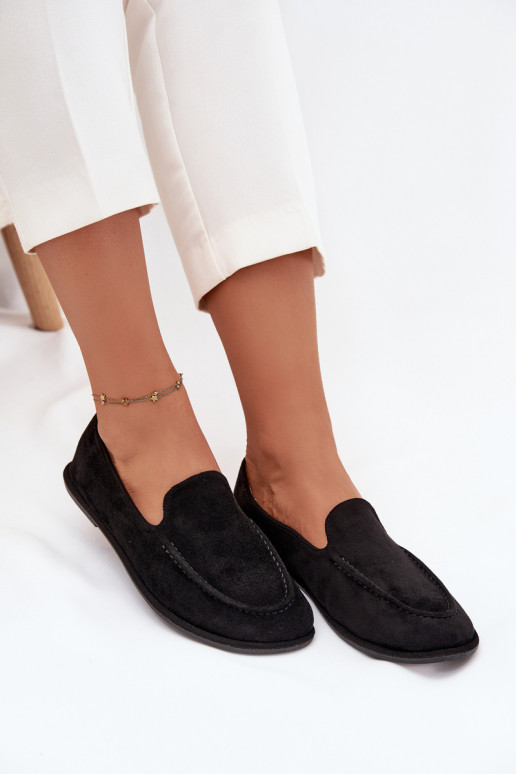 mocasines de mujerde gamuza ecológicau isósceles de color negro Miryelle mocasines de mujerde gamuza ecológicau isósceles de color negro Miryelle