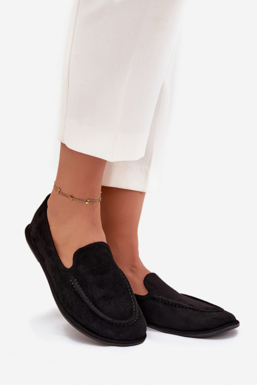 mocasines de mujerde gamuza ecológicau isósceles de color negro Miryelle mocasines de mujerde gamuza ecológicau isósceles de color negro Miryelle