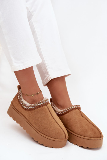 Botas de nieve Mujer bajaHaftem con una plataforma color marrón Taliah