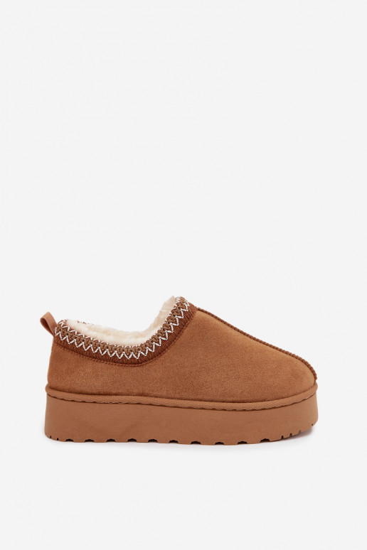 Botas de nieve Mujer bajaHaftem con una plataforma color marrón Taliah Botas de nieve Mujer bajaHaftem con una plataforma color marrón Taliah