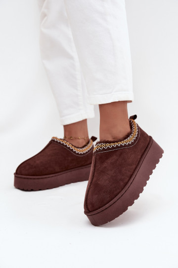 Botas de nieve Mujer bajaHaftem con una plataforma CzekoladoAe Taliah 2