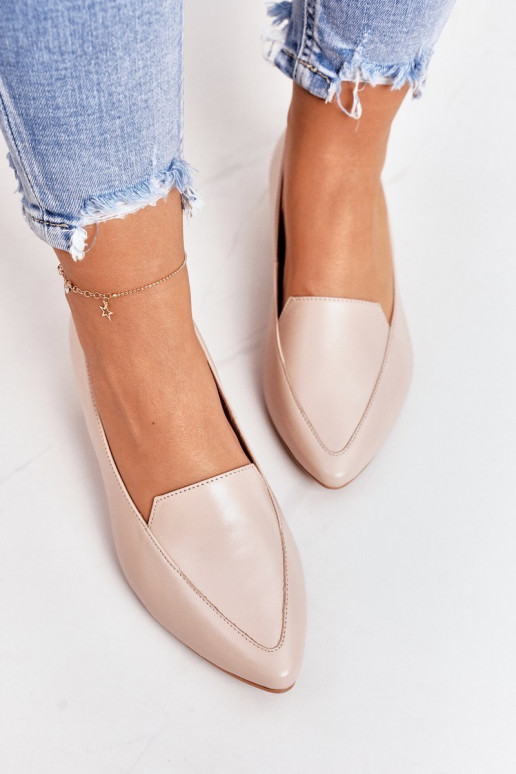 Mocasines con tacones dorados Laura Messi 2013 beige Mocasines con tacones dorados Laura Messi 2013 beige