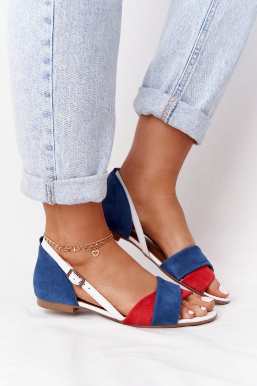 Sandalias de mujer Tiene queciejka 04614-17 los azules-color rojo Sandalias de mujer Tiene queciejka 04614-17 los azules-color rojo