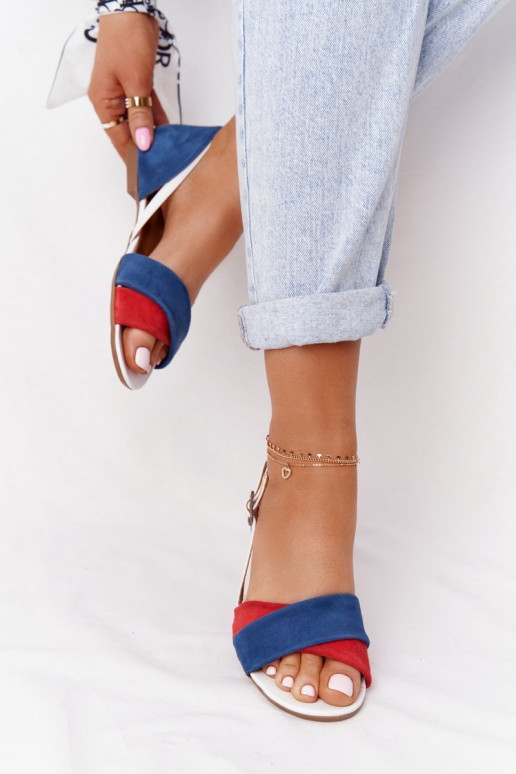 Sandalias de mujer Tiene queciejka 04614-17 los azules-color rojo Sandalias de mujer Tiene queciejka 04614-17 los azules-color rojo