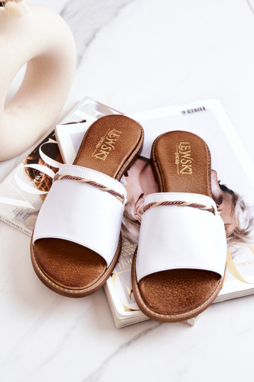 Zapatillas de cuero LeAski Shoes 3047 el color blanco