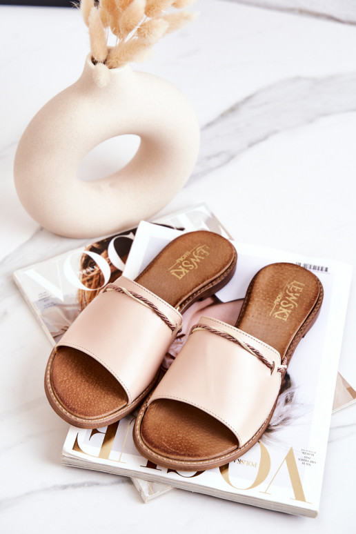 Zapatillas de cuero LeAski Shoes 3047 beige Zapatillas de cuero LeAski Shoes 3047 beige