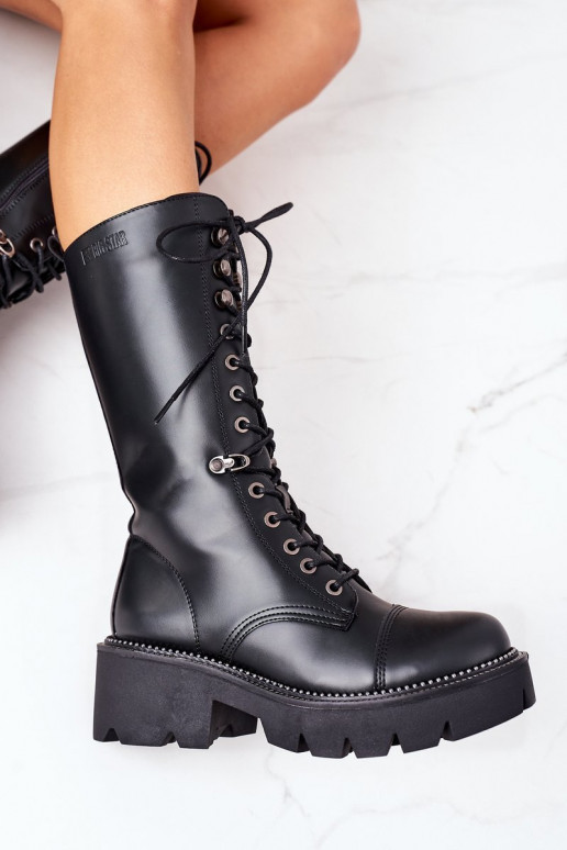 calentamiento botas zapatos de flor de cerezo Big Star II274115 de color negro calentamiento botas zapatos de flor de cerezo Big Star II274115 de color negro