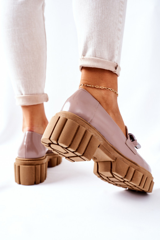 Femenino zapatos Mocasines Piel color capuchino Laura Messi 2339 Femenino zapatos Mocasines Piel color capuchino Laura Messi 2339