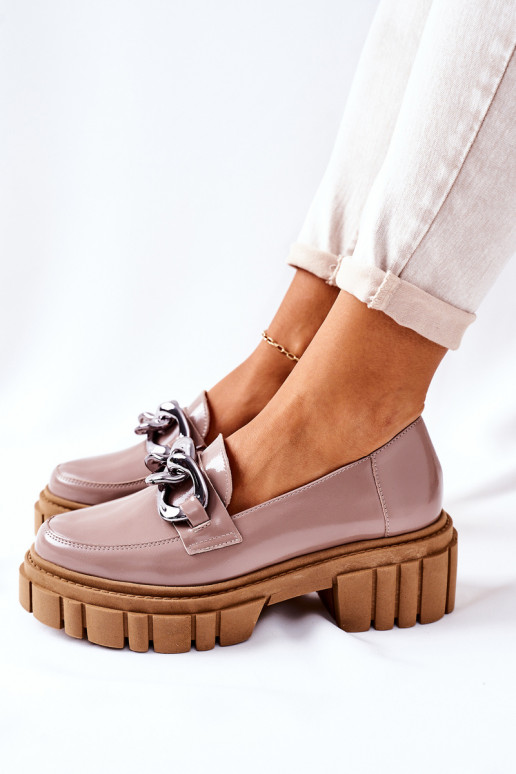 Femenino zapatos Mocasines Piel color capuchino Laura Messi 2339 Femenino zapatos Mocasines Piel color capuchino Laura Messi 2339