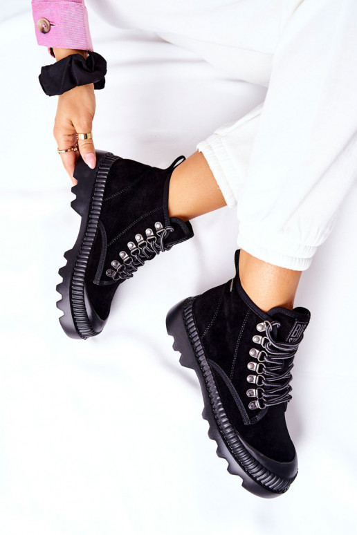 Piel zapatos Botas Big Star II274363 de color negro Piel zapatos Botas Big Star II274363 de color negro