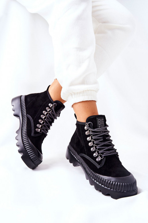 Piel zapatos Botas Big Star II274363 de color negro Piel zapatos Botas Big Star II274363 de color negro