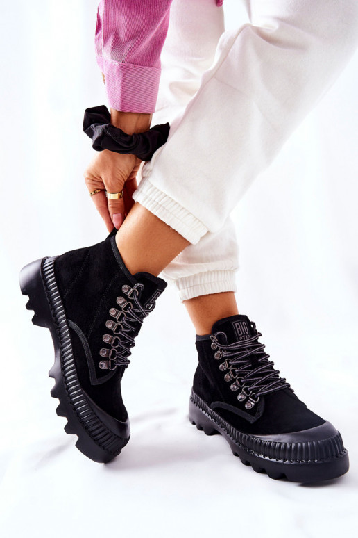 Piel zapatos Botas Big Star II274363 de color negro Piel zapatos Botas Big Star II274363 de color negro