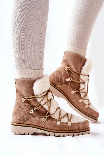 calentamiento Botas zapatos beige Jiliana