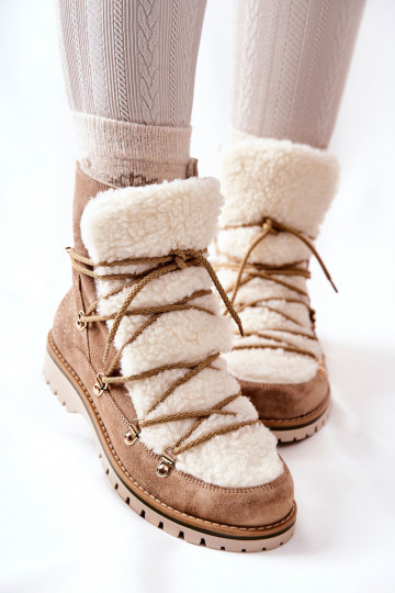 calentamiento Botas zapatos beige Jiliana 2