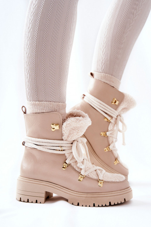 Piel Botas zapatos con correas LeAski color marfil 3116 Piel Botas zapatos con correas LeAski color marfil 3116