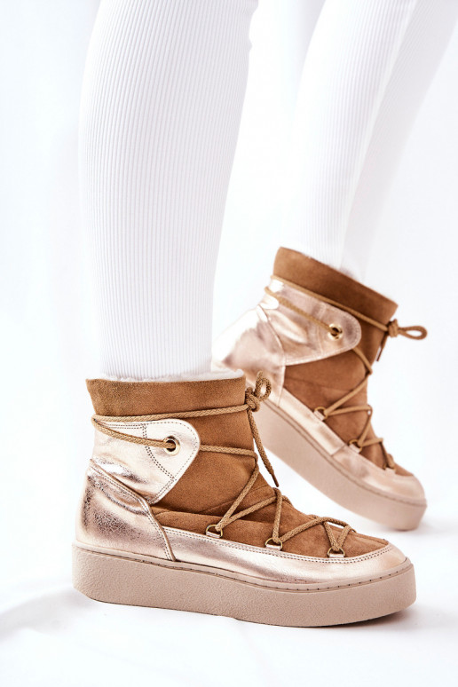 calentamiento Zapatos de gamuza Botas de nieve color marrón Clarem calentamiento Zapatos de gamuza Botas de nieve color marrón Clarem